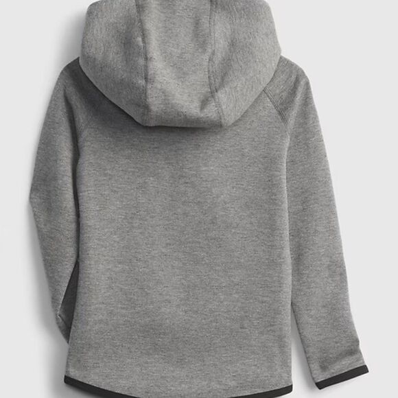 GapFit Toddler Fit Tech Moisture-Wicking Gray Heather Hoodie, Small 6/7 - Picture 2 of 8